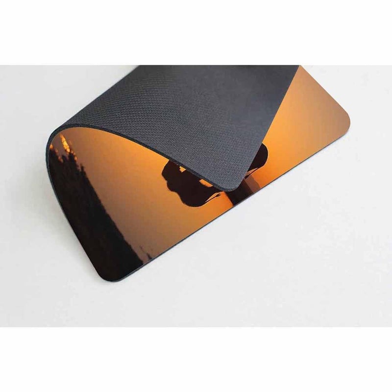 Mugod Elephant Mouse Pad Sunset Five Elephant Walking on The River Beautiful Scenery Mouse Mat Non-Slip Rubber Base Mousepad for Computer Laptop PC Gaming Working Office & Home 9.5x7.9 Inch - Image 3